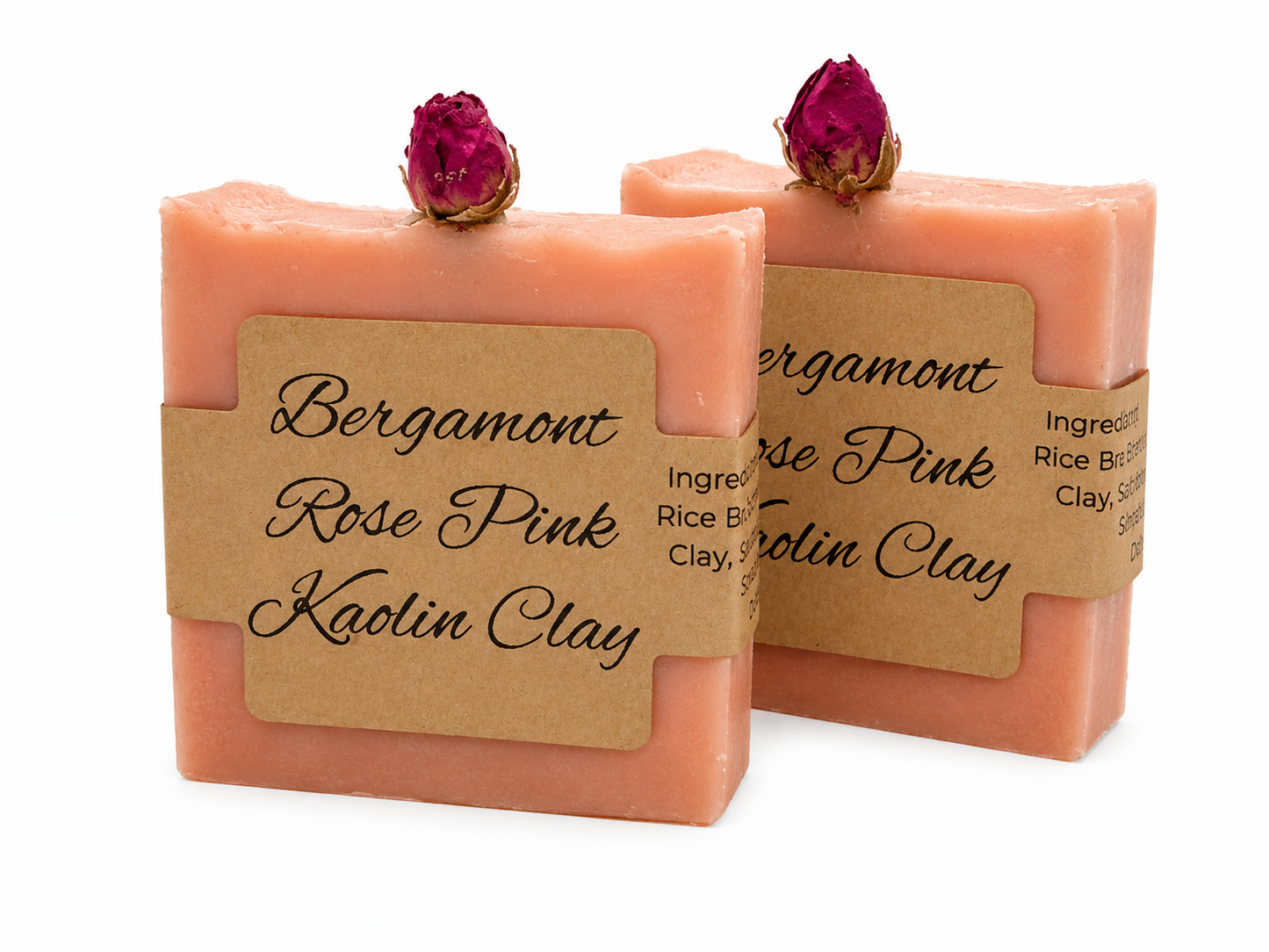 Rose Clay & Bloom | Pink Kaolin Clay Soap | Handmade Cold Process Bar