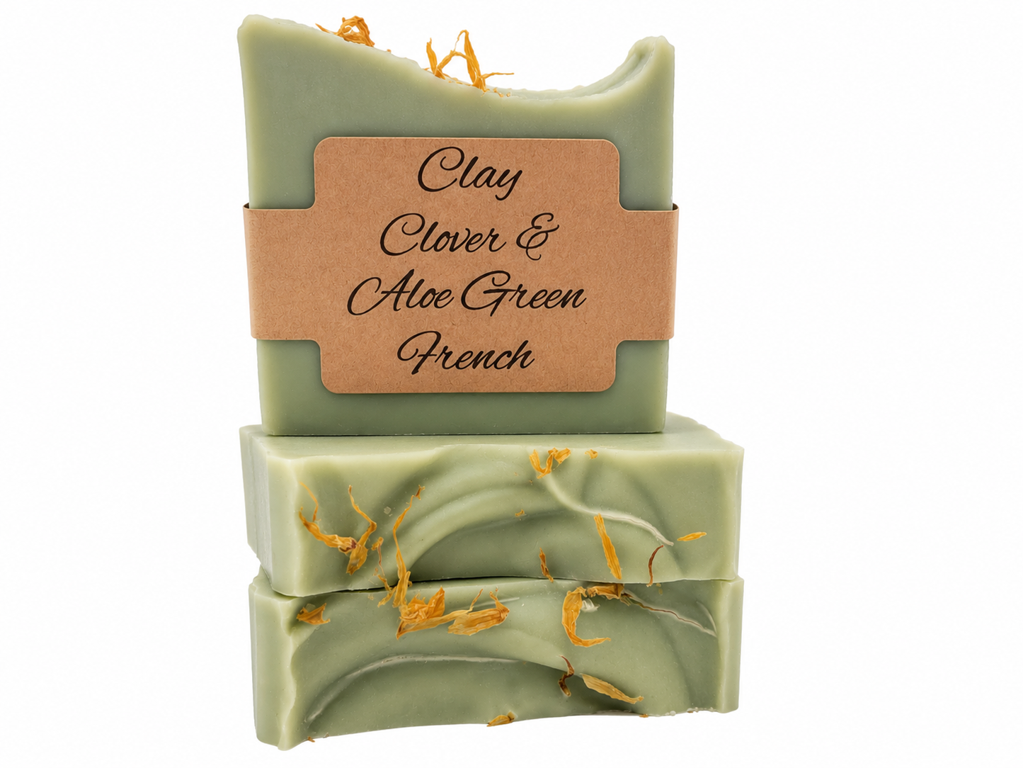 Green Clay & Calendula | French Green Clay Soap | Handmade Cold Process Bar