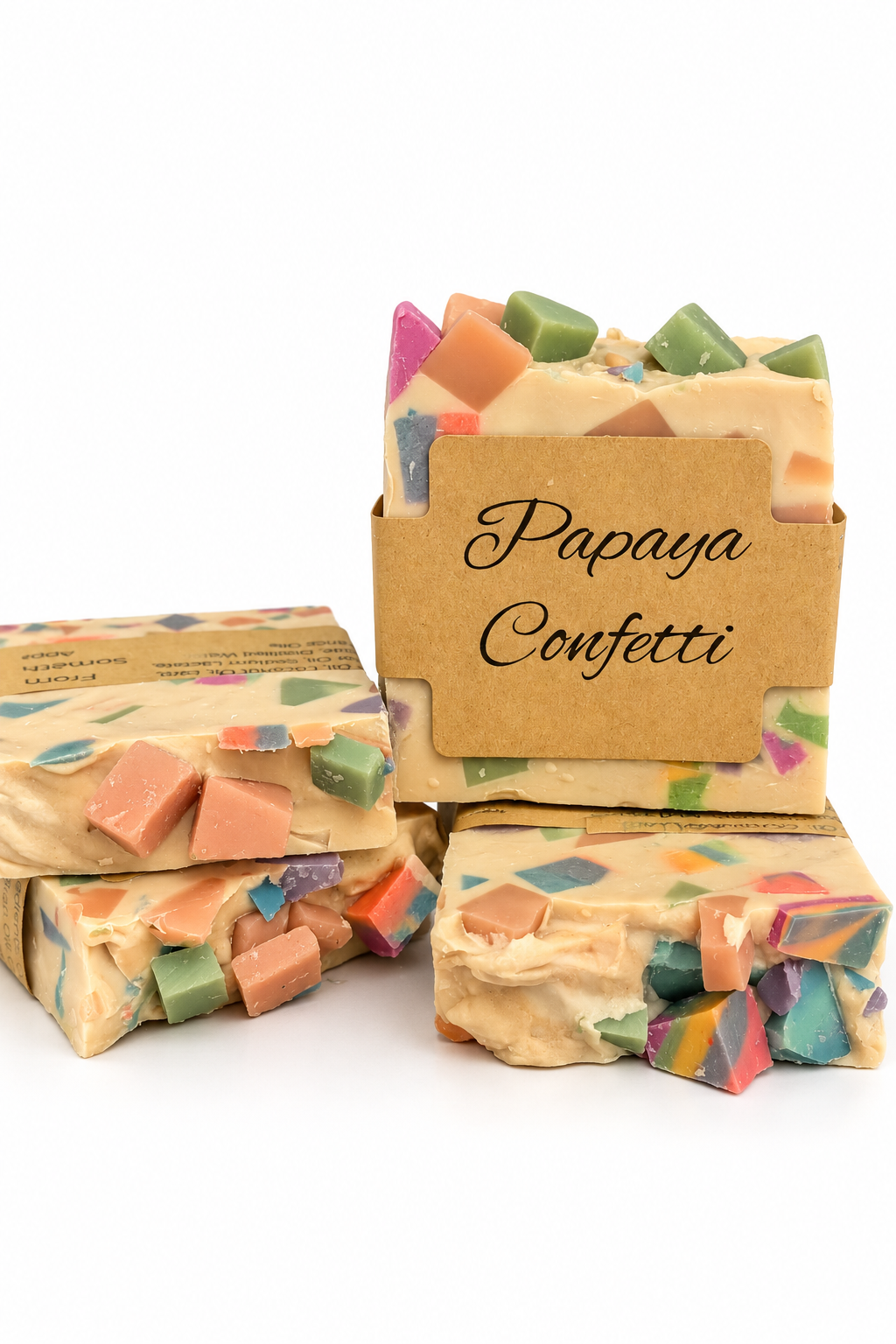 Papaya Mango Confetti | Handmade Cold Process Soap