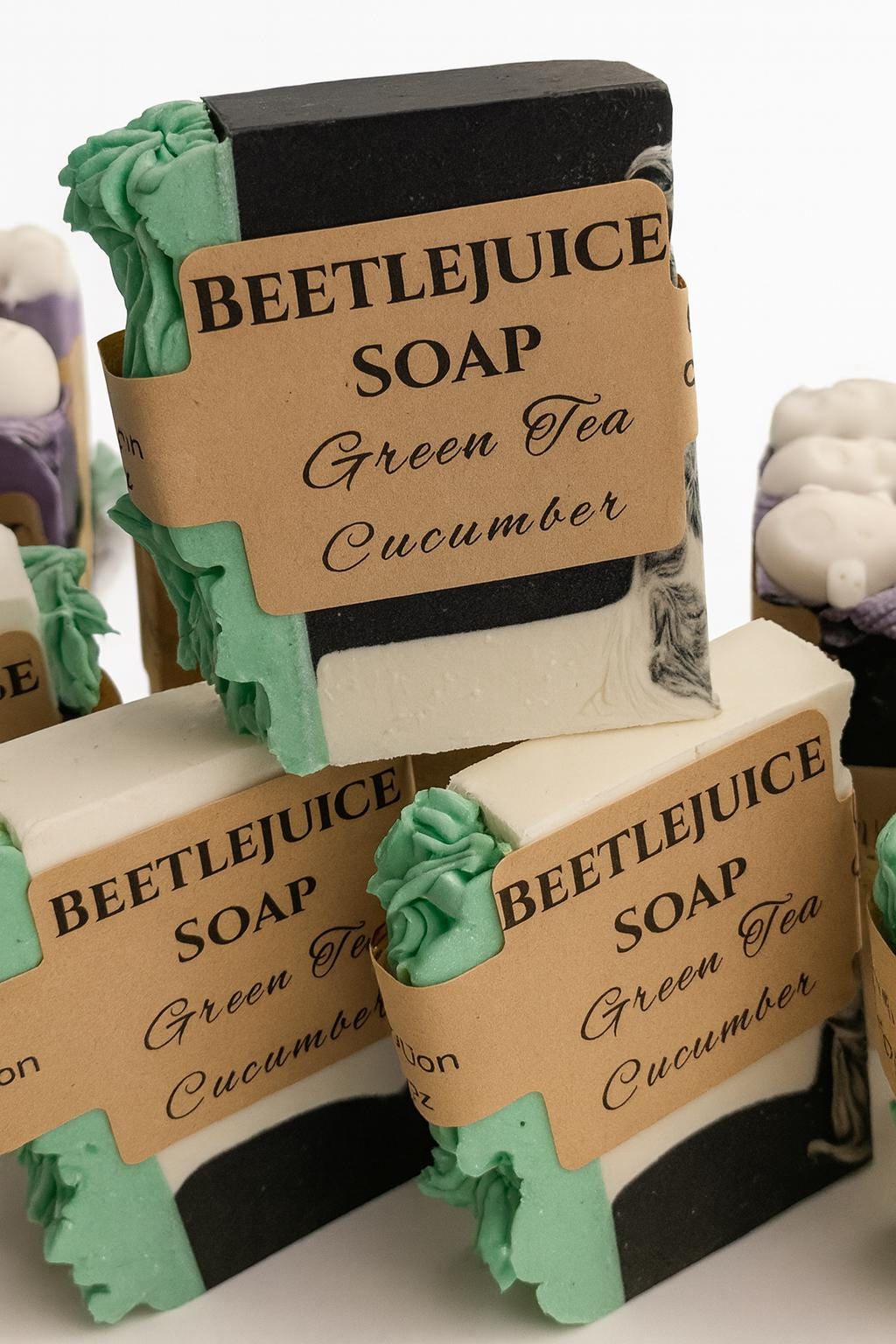 Beetlejuice Bar Soap: Green Tea & Cucumber Scent