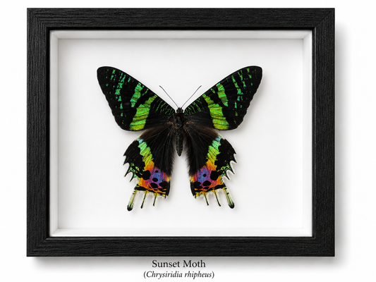 Framed Butterfly Specimen | Sunset Moth (5x5)